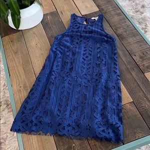 Navy Blue lace dress very cute NWOT